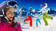 Ski, snow, sun and winter fun - happy ski team