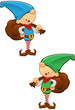 Elf Mascot - Holding A Sack