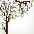 abstract tree bird