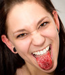 QR-Code on tongue