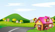 kids and a house
