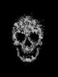 Vector: Abstract grunge vector of a skull created from ink drops Abstract grunge vector of a skull created from ink drops