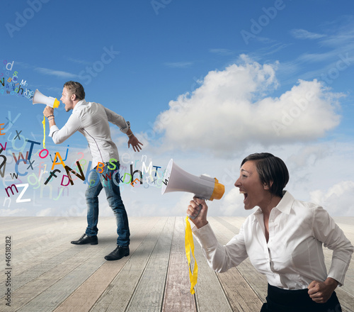Photo: Business team with megaphone Business team with megaphone