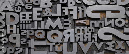 Photo: movable fonts on the white background movable fonts on the white background