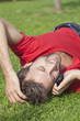 Photo: young man in love on the phone young man in love on the phone