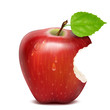 bitten red apple