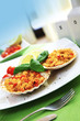 shrimps dish served in shell scallop