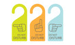 Vektor: hanger sign - do not disturb hanger sign - do not disturb