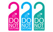Vektor: hanger sign - do not disturb hanger sign - do not disturb