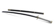 Katana sword isolated on white (clipping path )