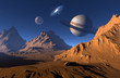 A planet is in space