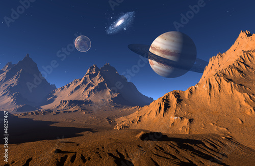 Illustration: A planet is in space A planet is in space