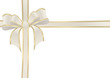 Doppelschleife in beige und gold