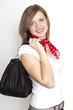 Foto: junge Frau mit Tasche junge Frau mit Tasche