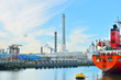Foto: oil refinery and oil tanker oil refinery and oil tanker