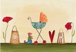 Artwork. Baby arrival card
