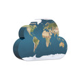 Cloud Weltkarte