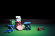Casino chips on a dark background