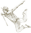 (vintage) dancer - hand drawing