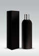 Vector: Black cosmetic bottle Black cosmetic bottle