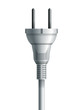 White electricity plug. Eps10