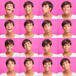 Beautiful Young Woman Collection of Expressions