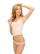 beautiful woman in cotton undrewear