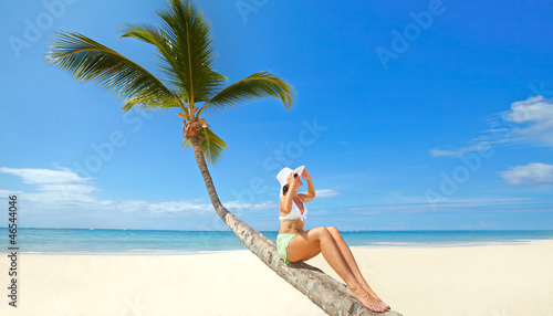 Photo: Woman on the beach. Woman on the beach.