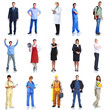 Group of workers people set.