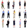 Group of workers people set.