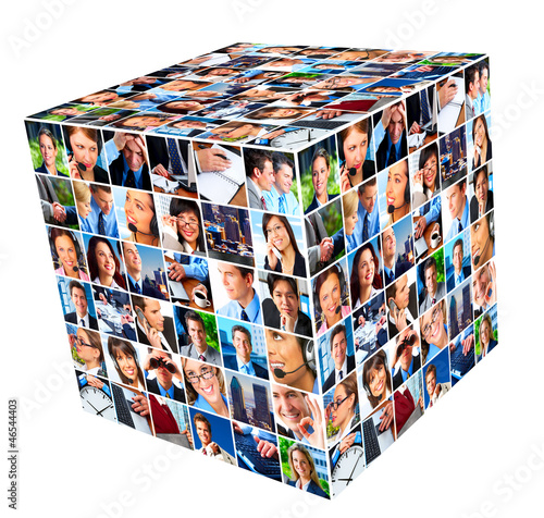 Photo: Group of business people collage. Group of business people collage.