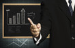 businessman and blackboard