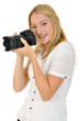 Junge Frau mit Digitalkamera