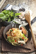 STIR FRIED SPICY SPAGHETTI WITH SEAFOOD