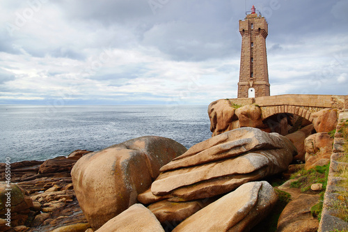 Photo: Panoramic view over Pink Granite Coast, France Panoramic view over Pink Granite Coast, France