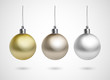 Vektor: Set of three evening balls. Gold, silver, bronze symbol. Set of three evening balls. Gold, silver, bronze symbol.