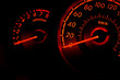 Racing style car speed meter