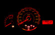 Racing style car speed meter
