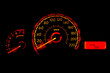 Racing style car speed meter