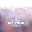 holiday background with defocused lights and snowflakes