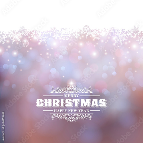Vector: holiday background with defocused lights and snowflakes holiday background with defocused lights and snowflakes