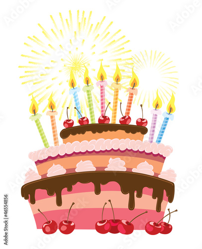 Vector: Birthday cake Birthday cake