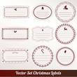 Vector: christmas frame set design. vector illustration christmas frame set design. vector illustration
