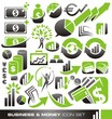 Business and money icon set and logo design concepts