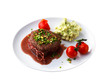 Beef steak and mashed potato