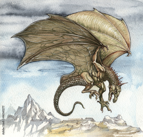Illustration: Летящий дракон Летящий дракон
