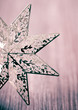 Golden Christmas star on the vintage background.