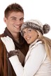 Foto: Loving couple in winter Loving couple in winter