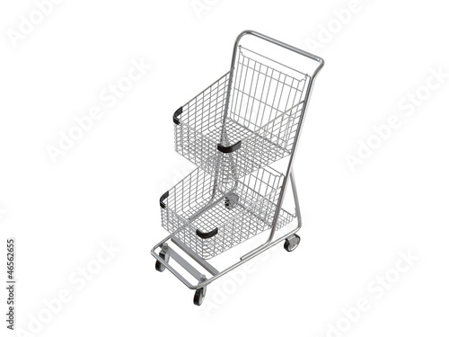 Illustration: Shopping cart. 3D isolated Shopping cart. 3D isolated