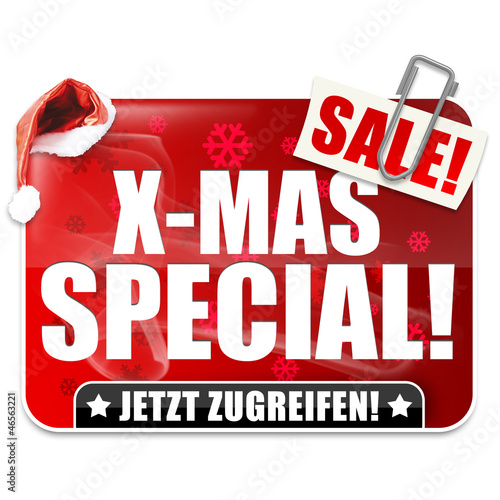 Illustration: X-Mas Special! Button, Icon X-Mas Special! Button, Icon